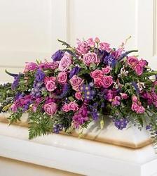 Pink & Purple Expression Casket from Martinsville Florist, flower shop in Martinsville, NJ