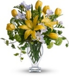 St Patrick's Day Tulip Vase from Martinsville Florist, flower shop in Martinsville, NJ