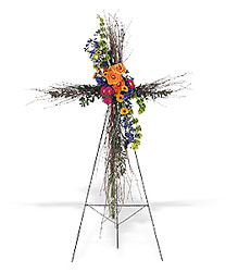 Birch Compassion Cross from Martinsville Florist, flower shop in Martinsville, NJ