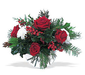 Christmas in a Bowl from Martinsville Florist, flower shop in Martinsville, NJ