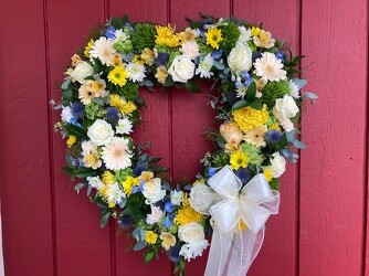 Mixed Floral Heart Wreath – Petal Street Flower Company