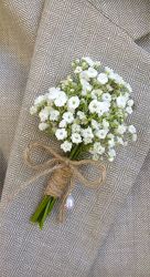 Babys Breath Boutineer from Martinsville Florist, flower shop in Martinsville, NJ