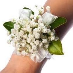 Babys Breath Wristlet from Martinsville Florist, flower shop in Martinsville, NJ