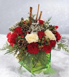 Holiday Cube from Martinsville Florist, flower shop in Martinsville, NJ