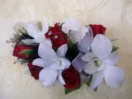 RED ROSE DENDRO WRISTLET from Martinsville Florist, flower shop in Martinsville, NJ
